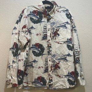 Magellan Santa Fly Fishing Marlin Shirt Mens XL